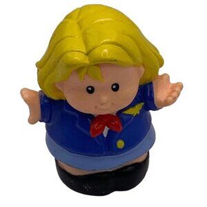 Fisher Price Little People Anita Airline Pilot Stewardess 1998 Vtg Mattel​